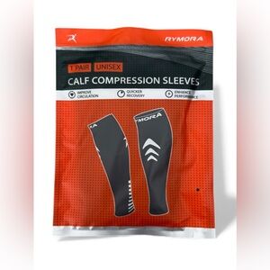 Rymora calf compression sleeves black size medium unisex NEW IN PACKAGE